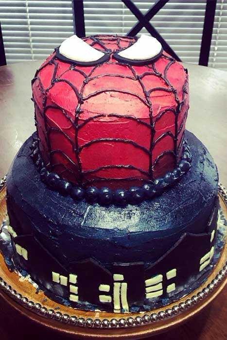 Spiderman Mask Cake